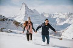 Paar in Zermatt mit Matterhorn